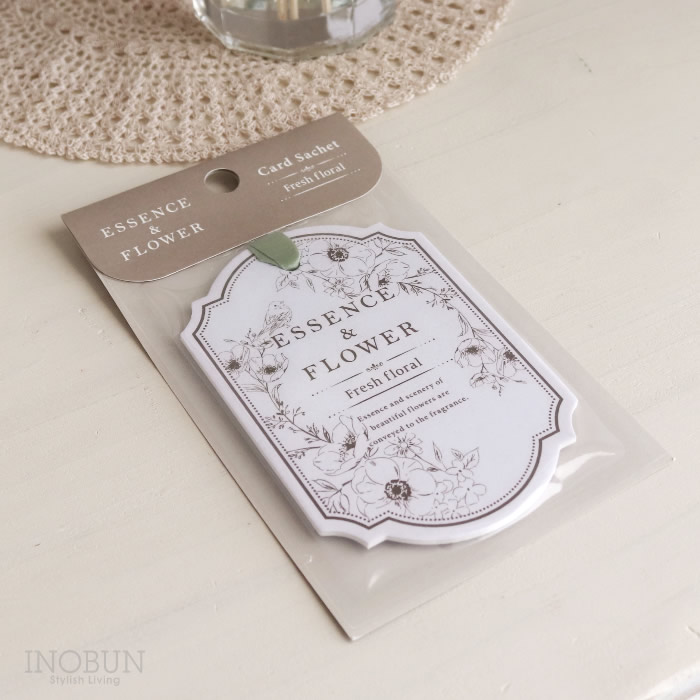 カードサシェ フレッシュフローラル フレグランスサシェ ESSENS & FLOWER 芳香 セール