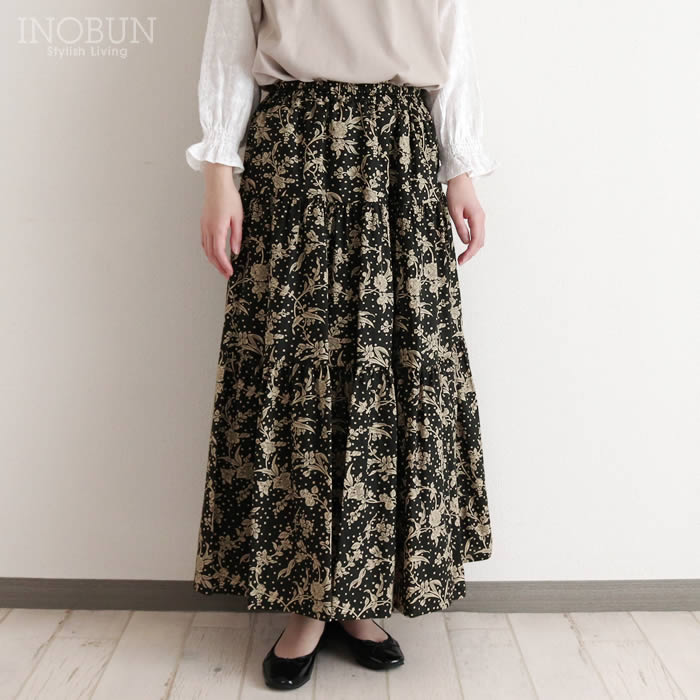 イノブン別注 Vent d'ouest リバティ ティアードスカート Malory 38