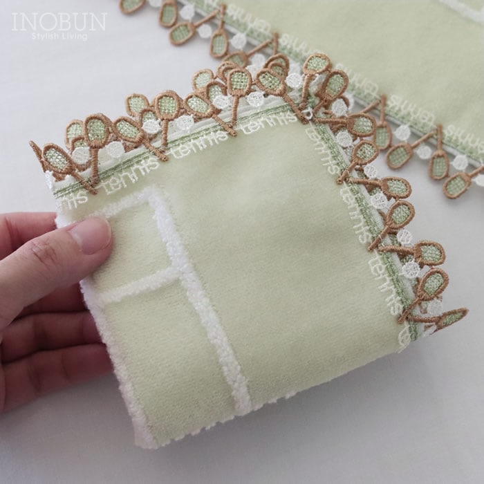 再入荷予定なし】 近沢レース店 タオルハンカチ テニス グリーン