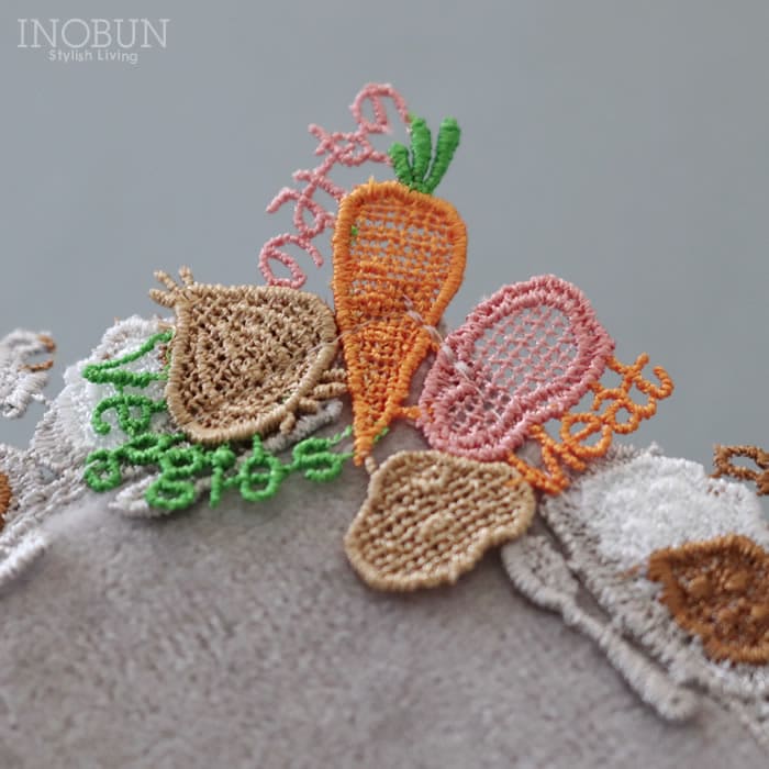 完売】近沢レース店 ライスカレー 6月 グレー シーズンタオルハンカチ