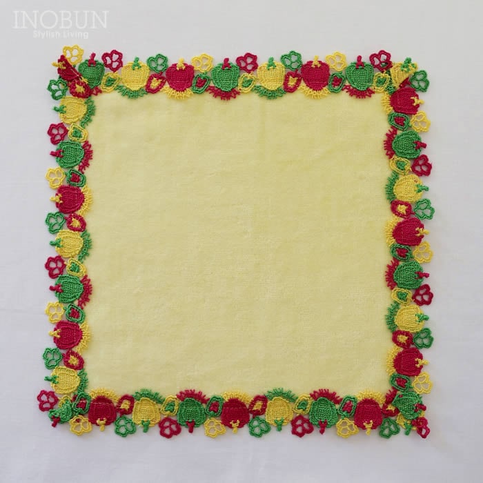 完売】近沢レース店 パプリカ 6月 イエロー シーズンタオルハンカチ