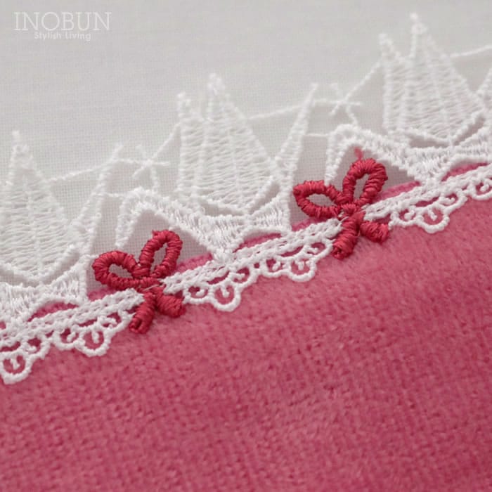 次回入荷日未定】 近沢レース店 折り鶴 コーラルピンク 和レース