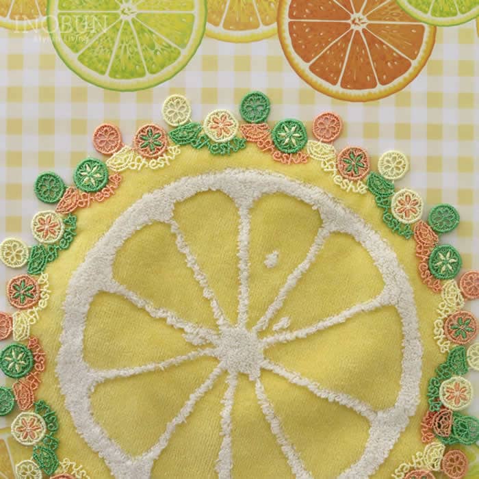 完売】近沢レース店 さくらんぼ ピーチ 7月 シーズンタオルハンカチ