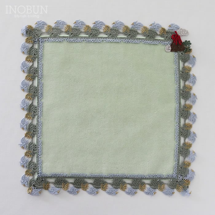 近沢レース　タオルハンカチ　新品 10月27日販売開始】近沢レース店 恐竜 グリーン 10月 シーズン