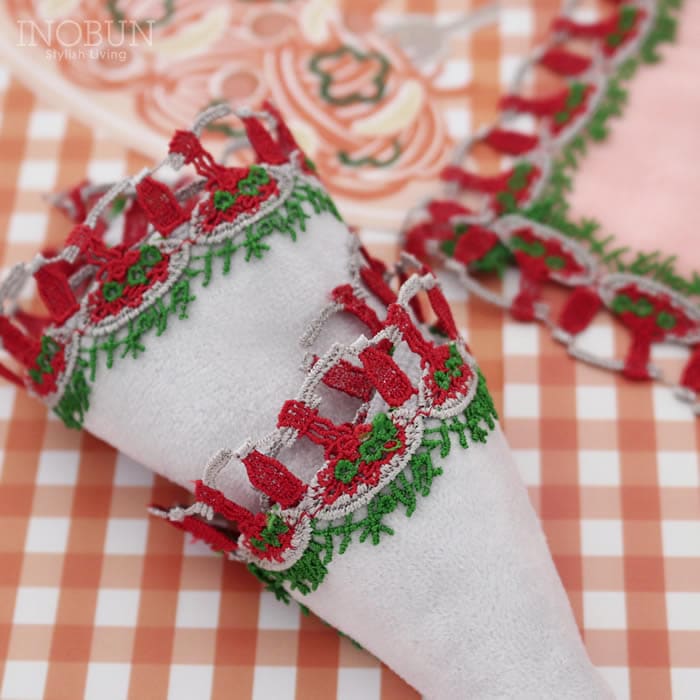 近沢レース店 ナポリタン グレー 10月 シーズンタオルハンカチ