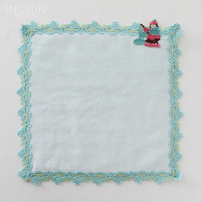 近沢レース店 わかさぎ釣り パウダーブルー 11月 シーズンタオルハンカチ