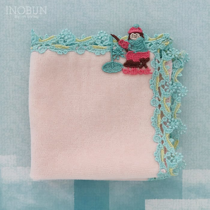 【販売開始前】近沢レース店 わかさぎ釣り サーモンピンク 11月 シーズンタオルハンカチ