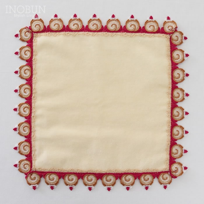 近沢レース店 ロールケーキ パウダーイエロー 12月 シーズンタオルハンカチ