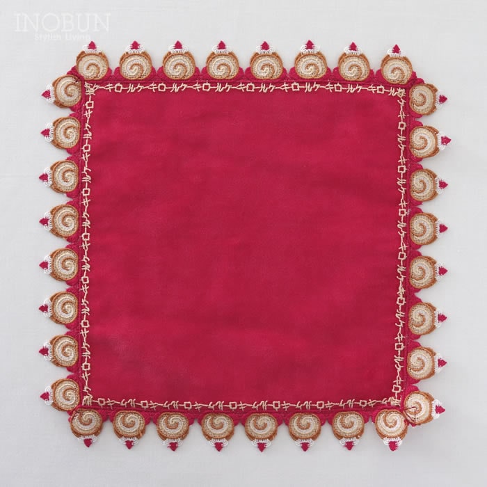 近沢レース店 ロールケーキ レッド シーズンタオルハンカチ