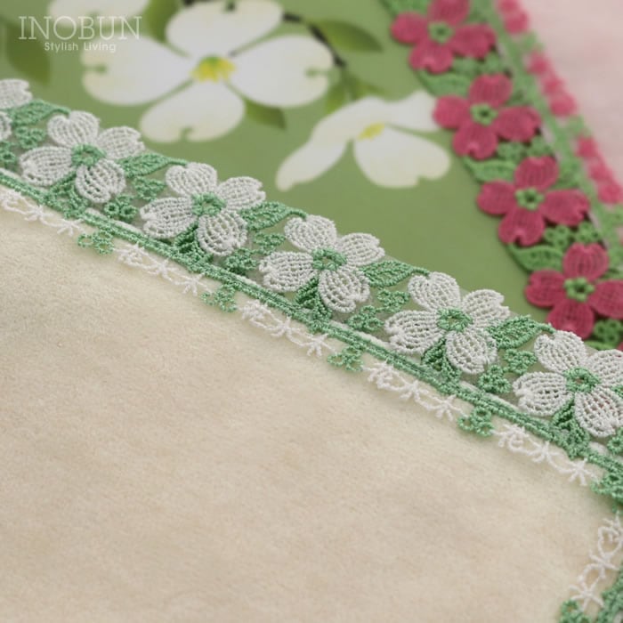 【販売開始前】近沢レース店 ハナミズキ アイボリー 12月 シーズンタオルハンカチ