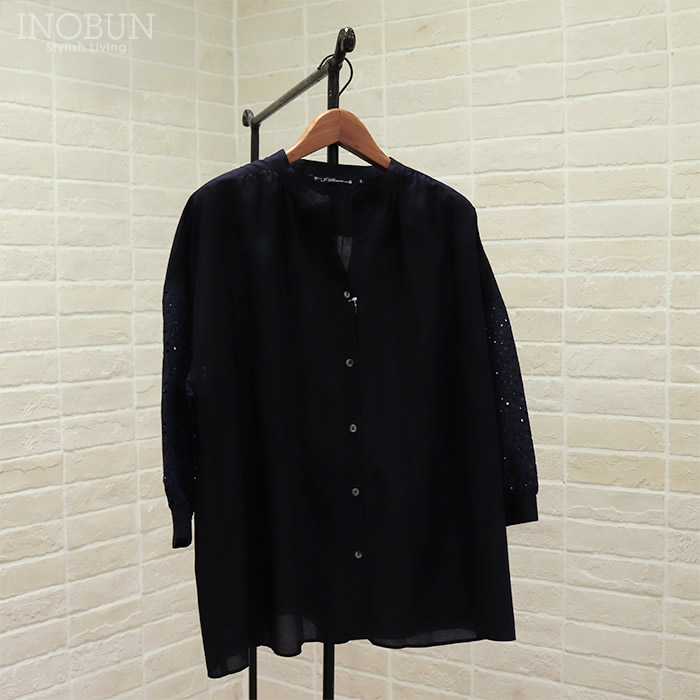 J.Sloane 七分袖 スキッパーシャツ ブラウス 60sローン