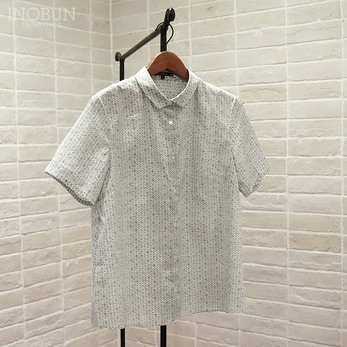 ミナペルホネン　襟付き半袖ブラウス mina perhonen 【2024/SS/定価4.4万】ミナペルホネン *rytmi