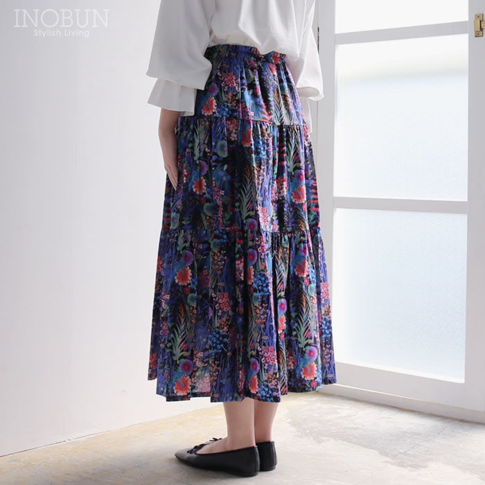 LIBERTY FABRIC 花柄ロングスカート 楽天市場】リバティ LIBERTY スカート フレアスカート リネン 麻