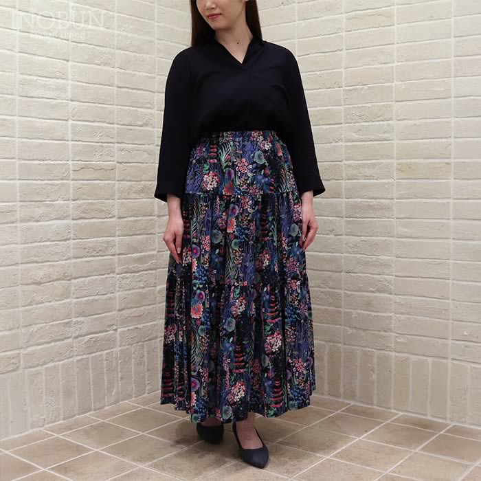 【新品タグ付き】Crespi LIBERTY 花柄シャツワンピース M ブラック 新品タグ付き】Crespi LIBERTY 花柄シャツワンピース M ブラック