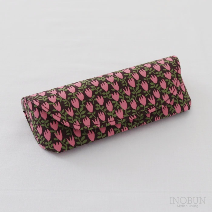 リバティ メガネケース 02 ペーパー・チューリップス ピンク フロー