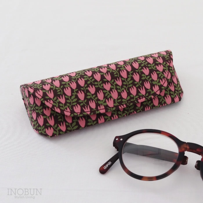 リバティ メガネケース 02 ペーパー・チューリップス ピンク