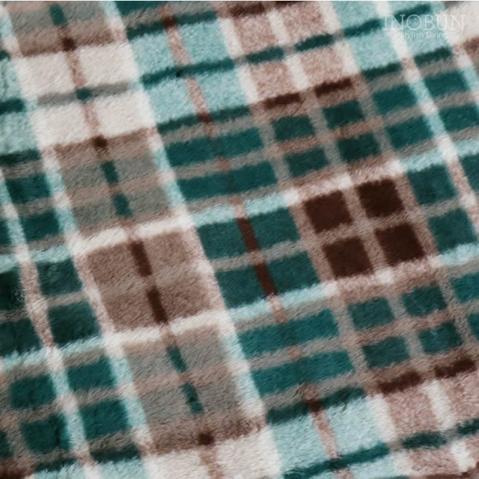 在庫限り終了】ブランケット レトロチェックファー S 100 × 70cm