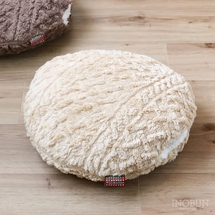 ハンドウォームクッション アップルパイ ケーブルボア ベージュ INOBUN