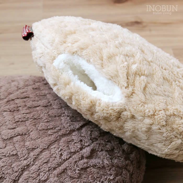 ハンドウォームクッション アップルパイ ケーブルボア ベージュ INOBUN