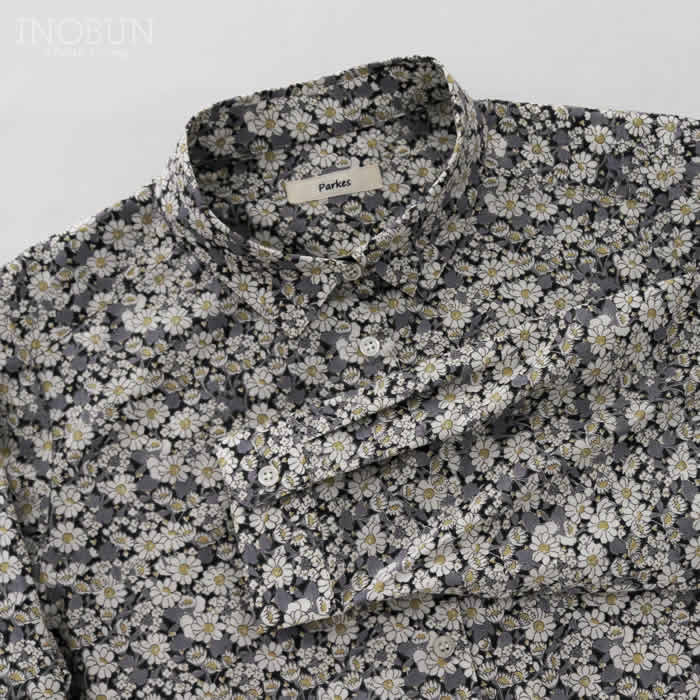 リリー様 Parkes リバティ 角衿レギュラーシャツ ピカデリーポプリン生地
