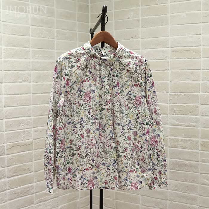 【新品タグ付き】Crespi LIBERTY 花柄シャツワンピース M ブラック 新品タグ付き】Crespi LIBERTY 花柄シャツワンピース M ブラック