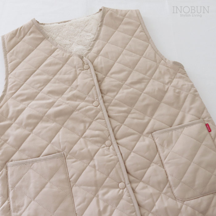 キルティングベスト Daily Quilt2 M ライトベージュ INOBUN イノブン