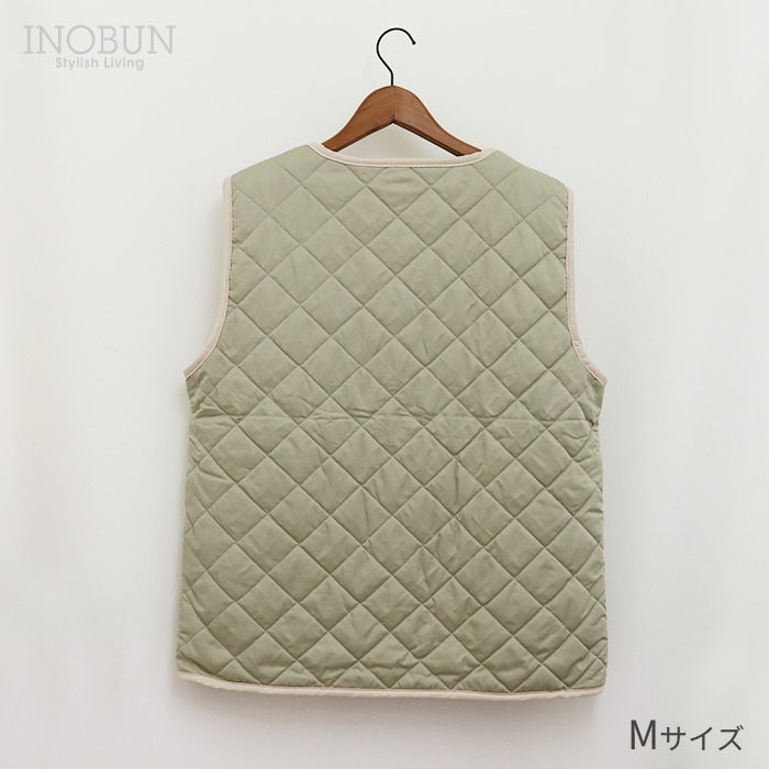 ベスト Daily Quilt3 M ライトカーキ INOBUN イノブンオリジナル 温活
