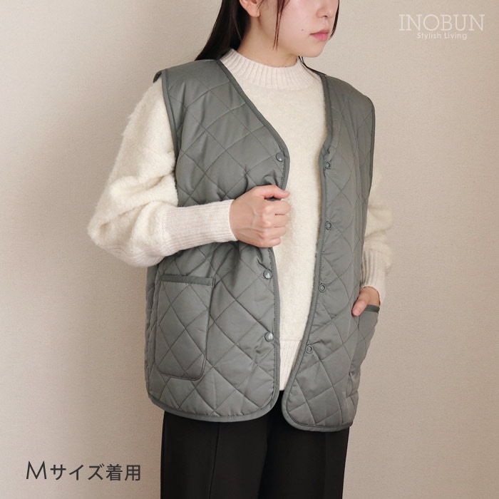 キルティングベスト Daily Quilt2 M モスグレー INOBUN イノブン