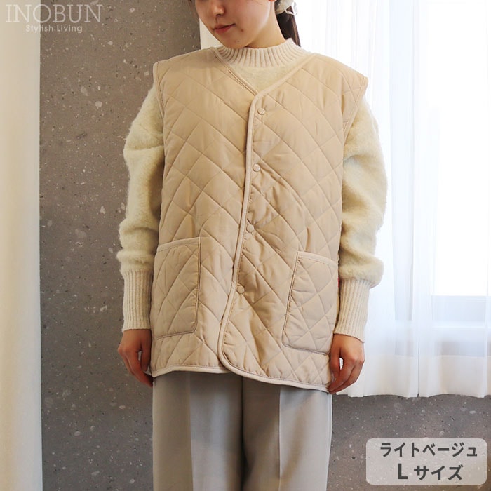 ベスト Daily Quilt3 L ライトベージュ INOBUN イノブンオリジナル 温活