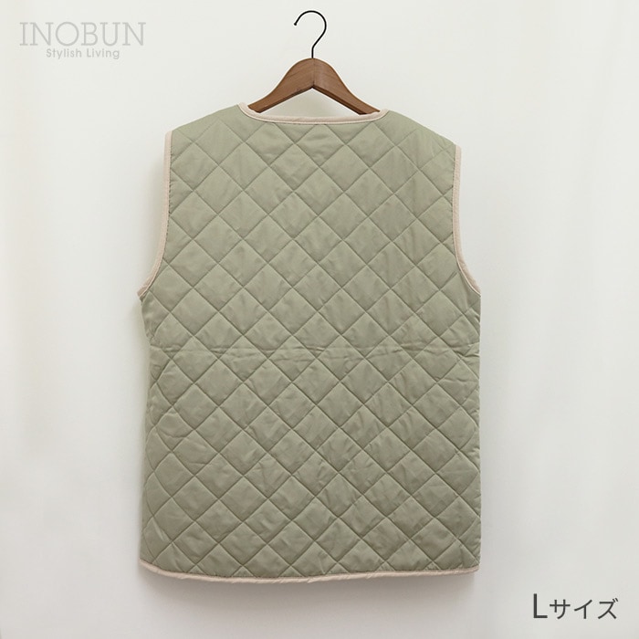 ベスト Daily Quilt3 L ライトカーキ INOBUN イノブンオリジナル 温活