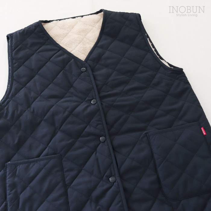 キルティングベスト Daily Quilt2 L ネイビー INOBUN イノブン