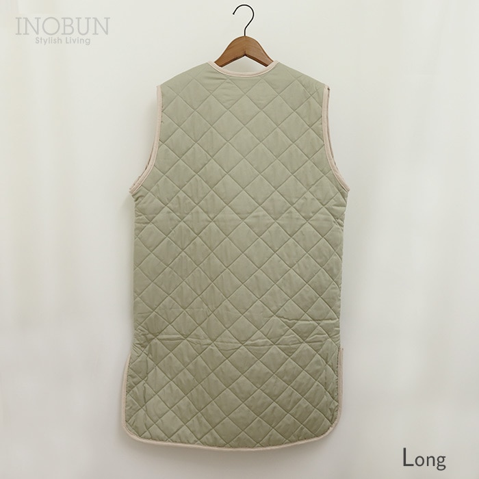 ロングベスト Daily Quilt3 ライトカーキ INOBUN イノブンオリジナル