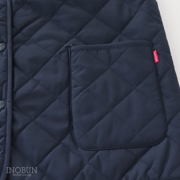 在庫限り終了】キルティングロングベスト Daily Quilt2 ネイビー