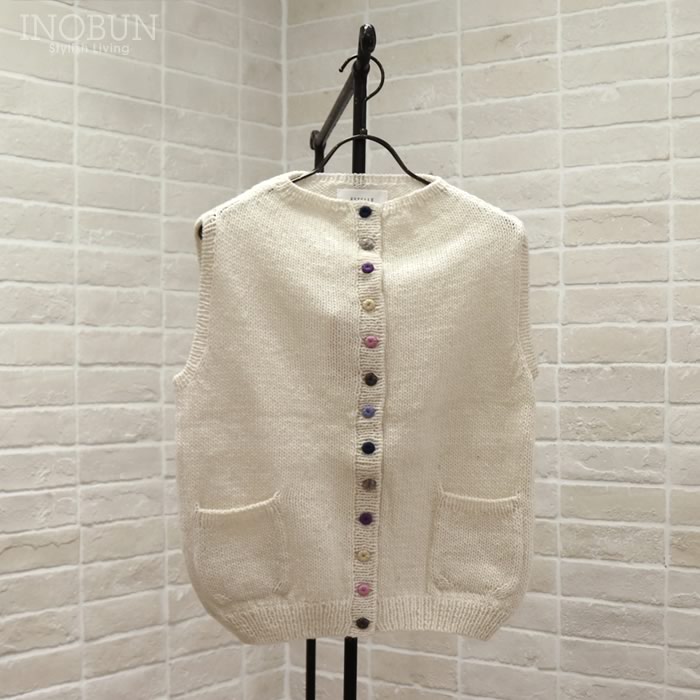 かぐれ　ペルーニットベスト　ホワイト系 かぐれ｜ペルーワイドニットベスト | Rakuten Fashion(楽天