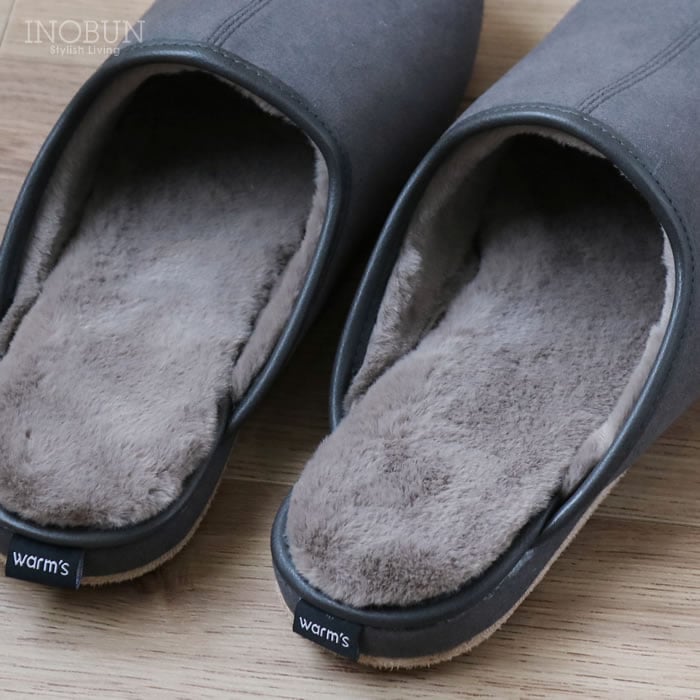 秋冬限定 ウォームズ warm's スリッパ L 25～27cm グレー フロンティア
