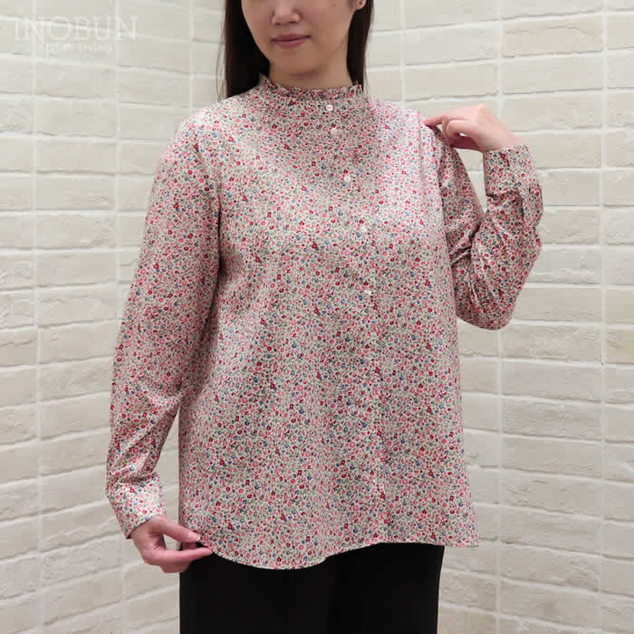 【桜草】j.sloaneリバティ タナローン モーティマーブラウス 桜草様専用】j.sloaneリバティ タナローン モーティマーブラウス