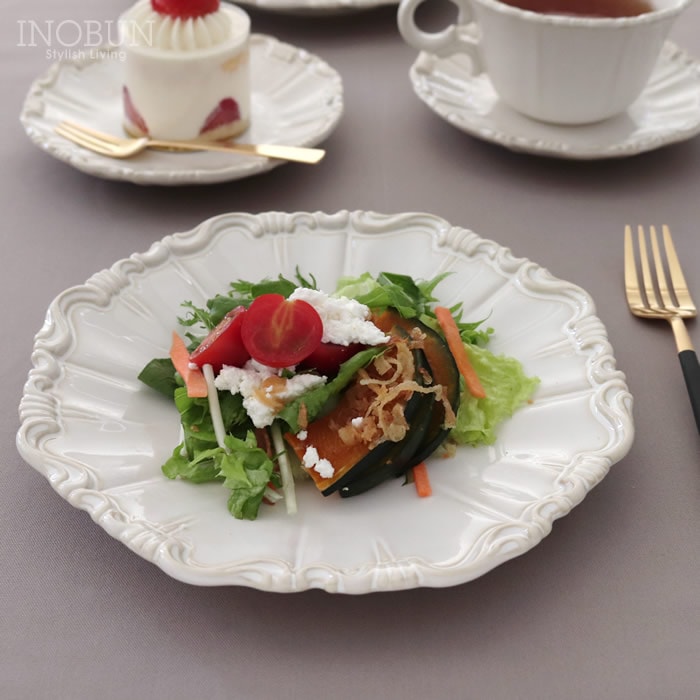 ノブレス ラウンドプレート M 20cm ハルモニア HARMONIER クラシック カフェ サロン おしゃれ 食器 新生活