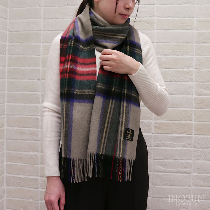 Glen Prince マフラー ブラウン系 TK302 190 x 35cm グレンプリンス