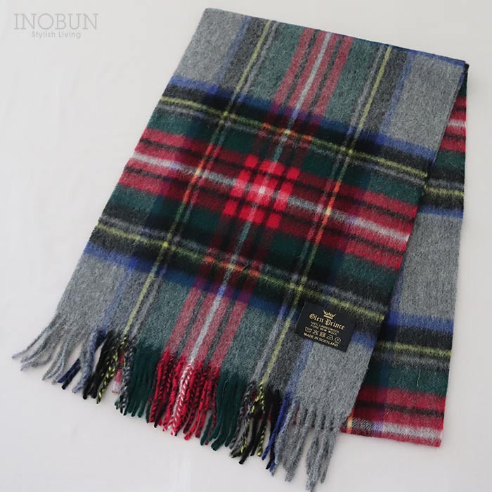 Glen Prience マフラー ライトグレー系 TK306 190 x 35cm グレン