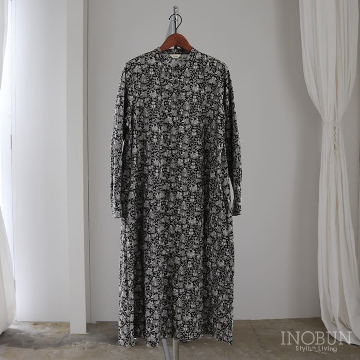 【新品未使用】BALO Libertyワンピース Parkes LIBERTY バンドカラーフレアワンピース コーデュロイ BELTON/J25AU