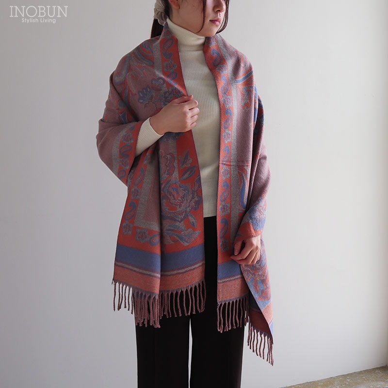 ロイヤルガーデンストール TE マフラー 薄手 大判 オリエンタル 大人