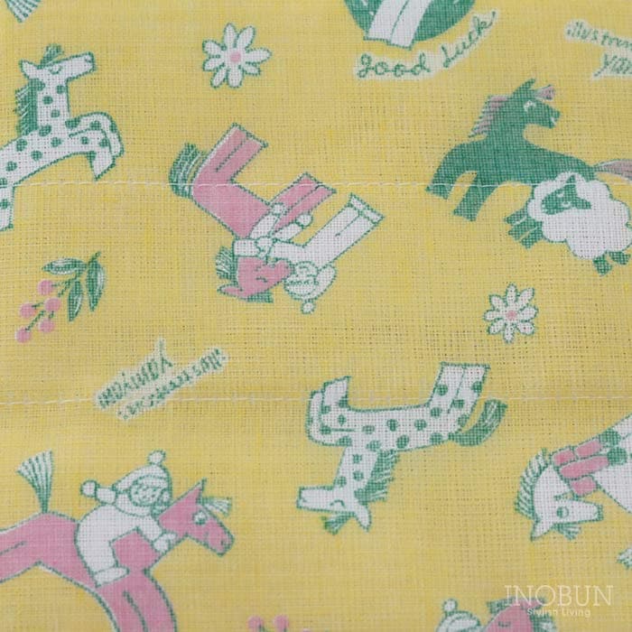 再入荷予定なし】数量限定 白雪友禅ふきん Fortune Horse イエロー