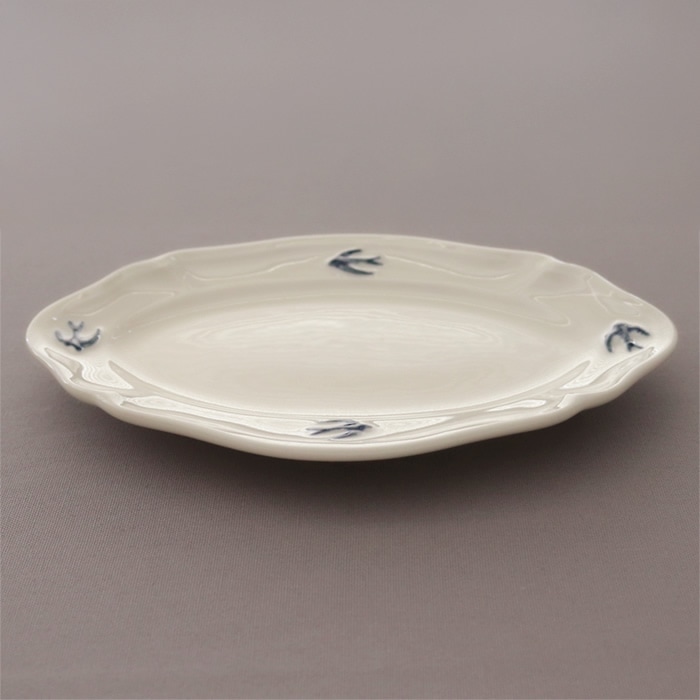 スタジオエム アーリーバード オーバルプレート S 日本製 青い鳥 食器