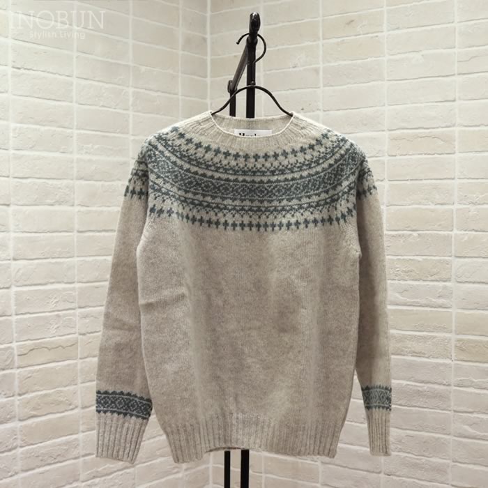 Harley of Scotland フェアアイルセーター ベージュ系 ハーレーオブ