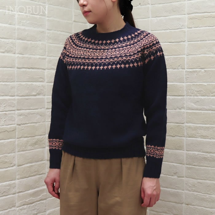 Harley of Scotland フェアアイルセーター ネイビー系 ハーレーオブ