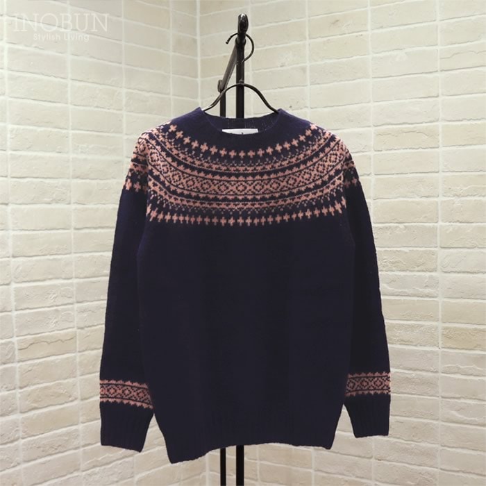 Harley of Scotland フェアアイルセーター ネイビー系 ハーレーオブ