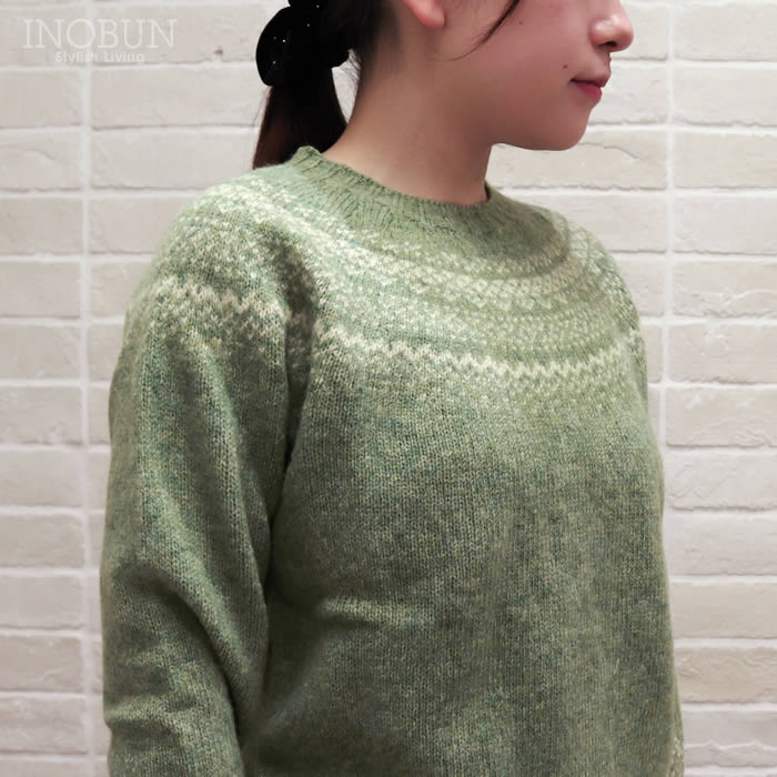 Harley of Scotland フェアアイルセーター グリーン系 ハーレーオブ