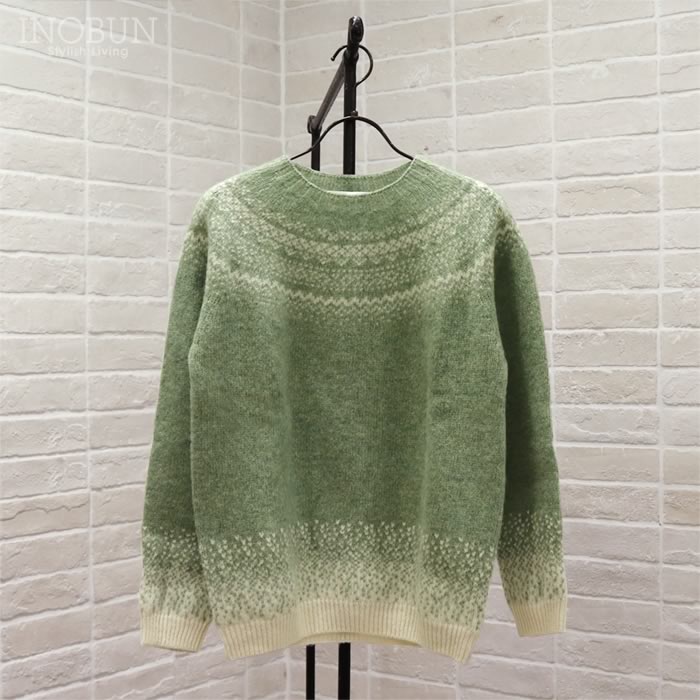 Harley of Scotland フェアアイルセーター グリーン系 ハーレーオブ