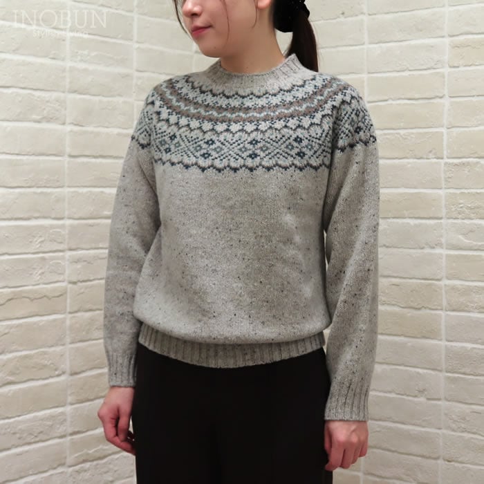 Harley of Scotland フェアアイルセーター グレー系 ハーレーオブ