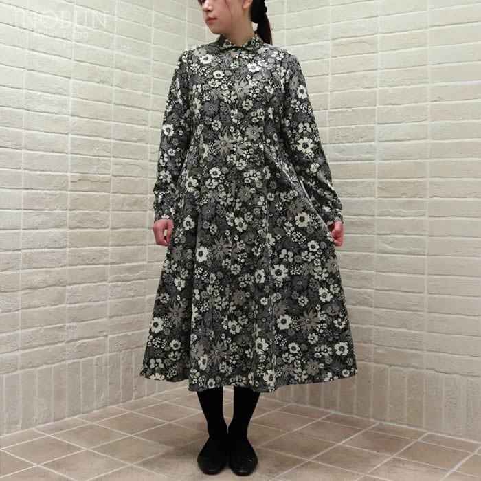 J.Sloane LIBERTY レギュラーカラーワンピース AVERIE/J25B ブラック系 ジェイスローアン